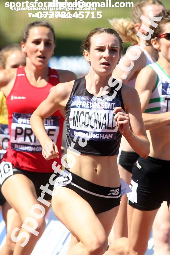 Womens 1500 metres, British World Championship Team Trials, Alexander Stadium, Birmingham